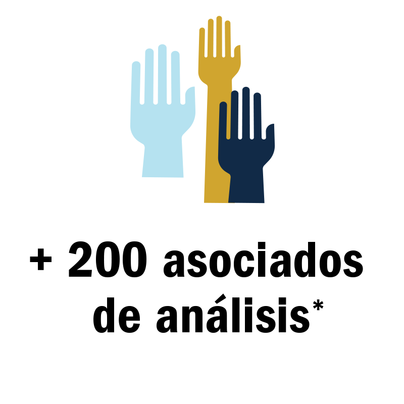 Three colored hands icon